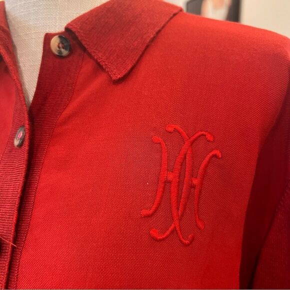 Hermes Red Button-Up Men's Shirt - Picture 3 of 7
